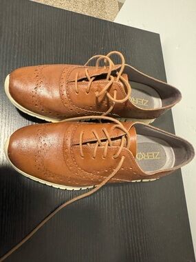 Cole Haan Brown Leather Wingtip Oxfords